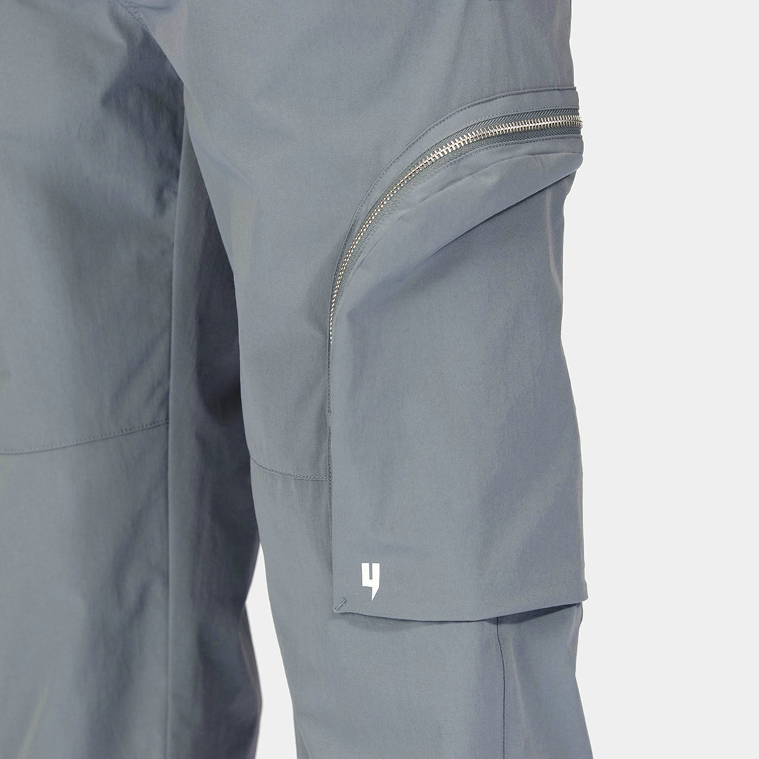 LUXE METAL ZIP CARGOS GREY