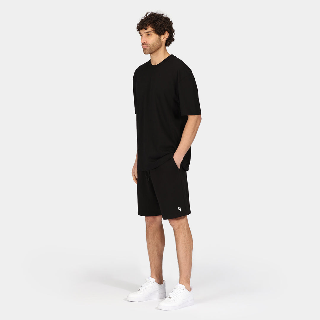 RELAXED FIT Y LOGO SHORTS BLACK