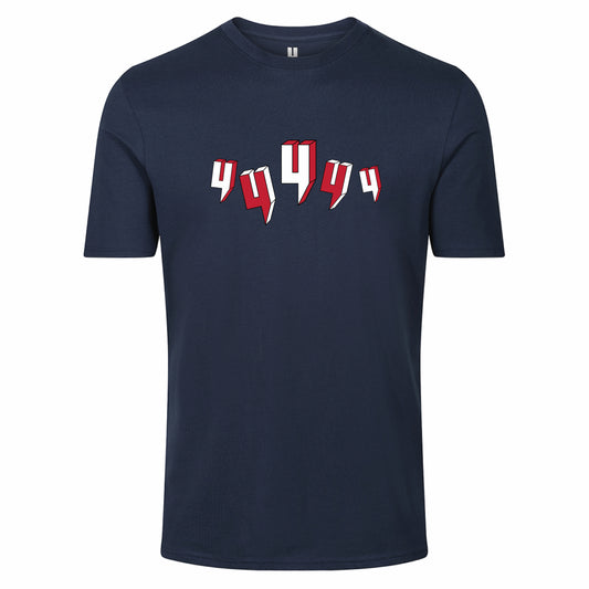 NAVY TEE FIVE Y LOGO RED WHITE