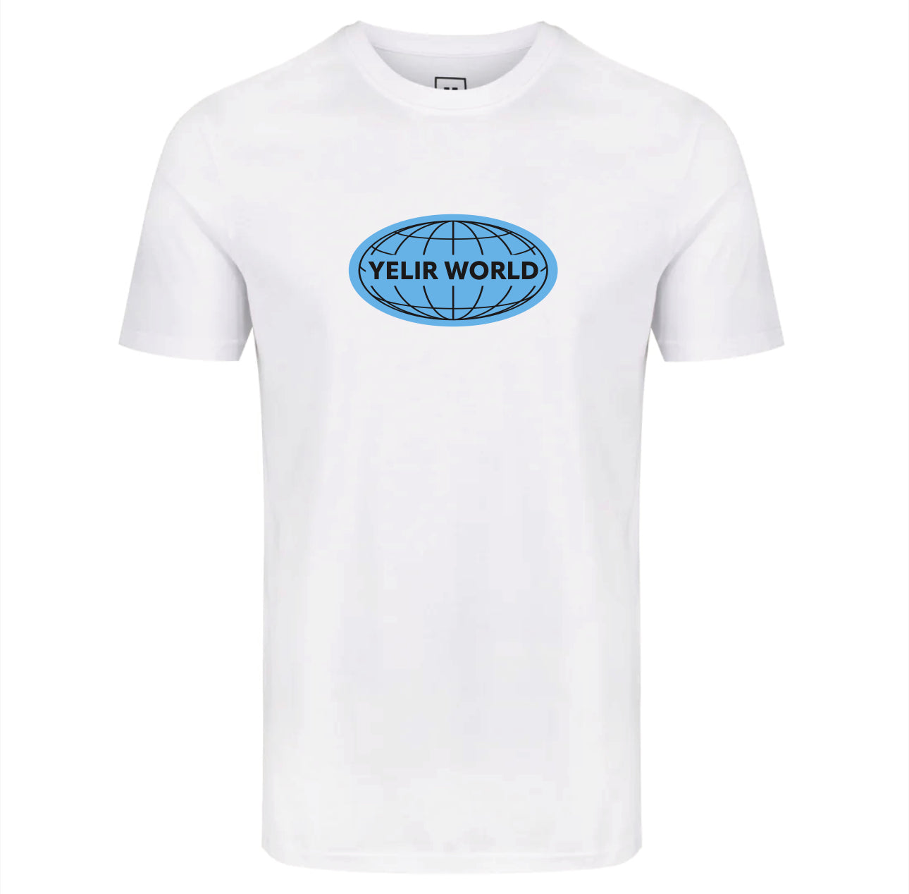 GLOBE TEE WHITE BLUE