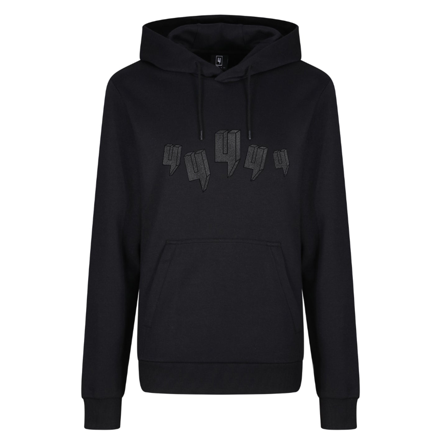 BLACK HOODY FIVE Y LOGO CRYSTAL