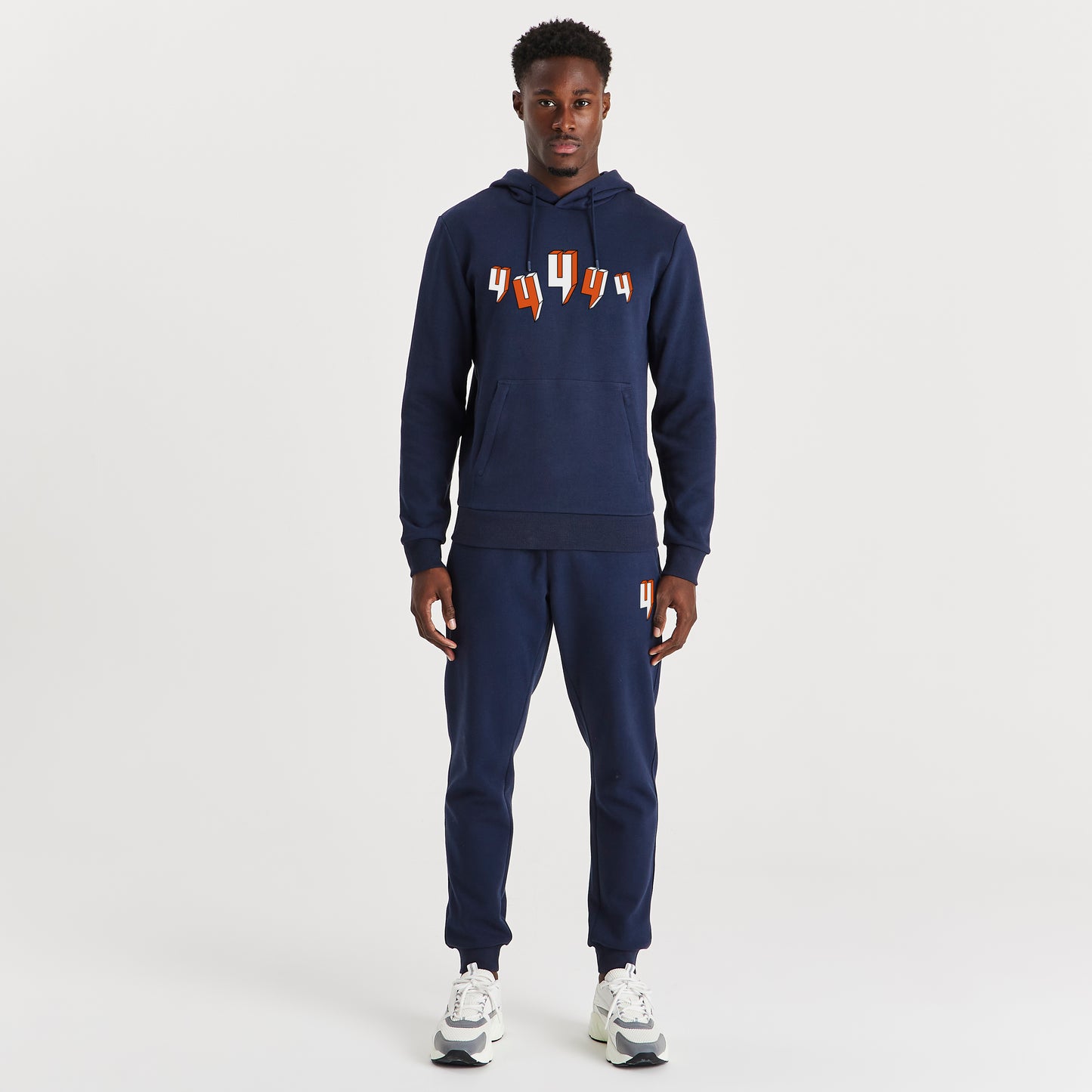 NAVY HOODY FIVE Y LOGO ORANGE