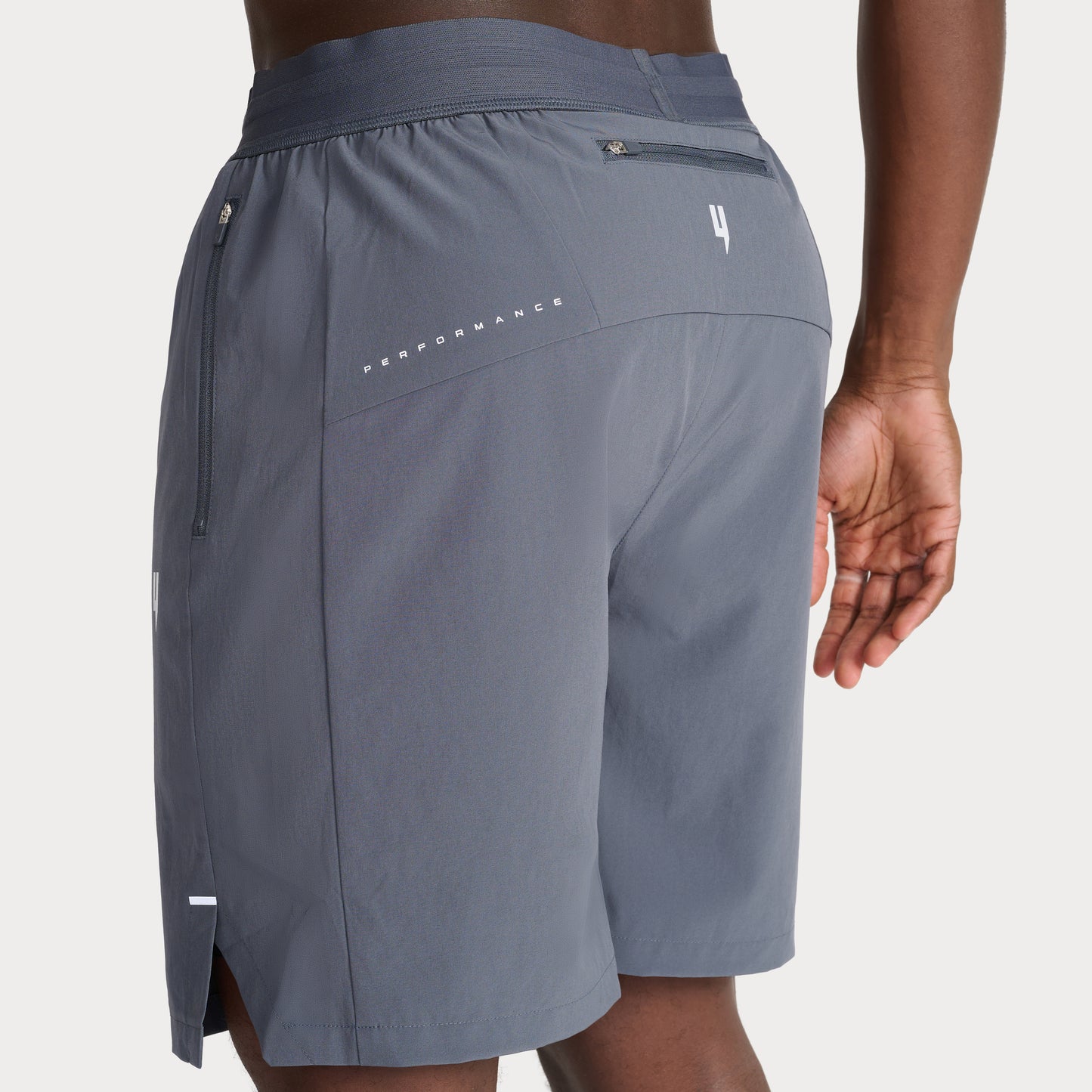 GREY PERFORMANCE SHORTS WITH BLACK INNER