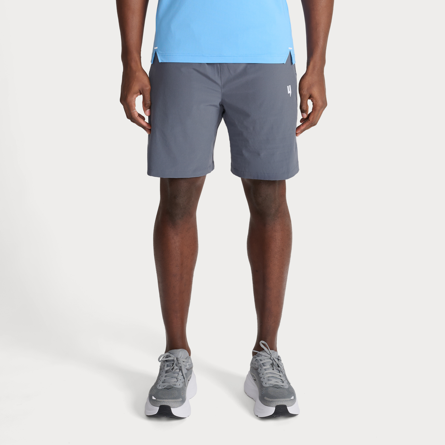 GREY PERFORMANCE SHORTS WITH BLACK INNER