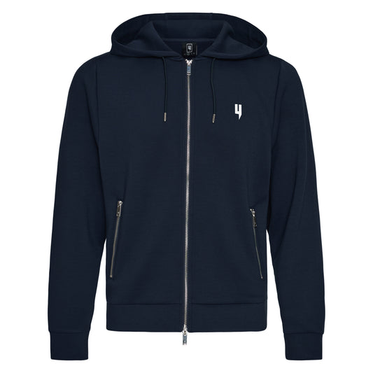 NAVY LUX ZIP UP HOODY