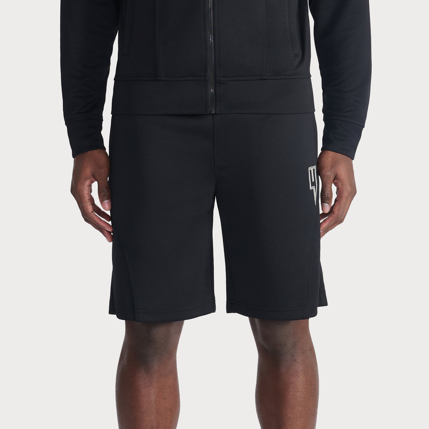 BLACK TRACK SHORTS