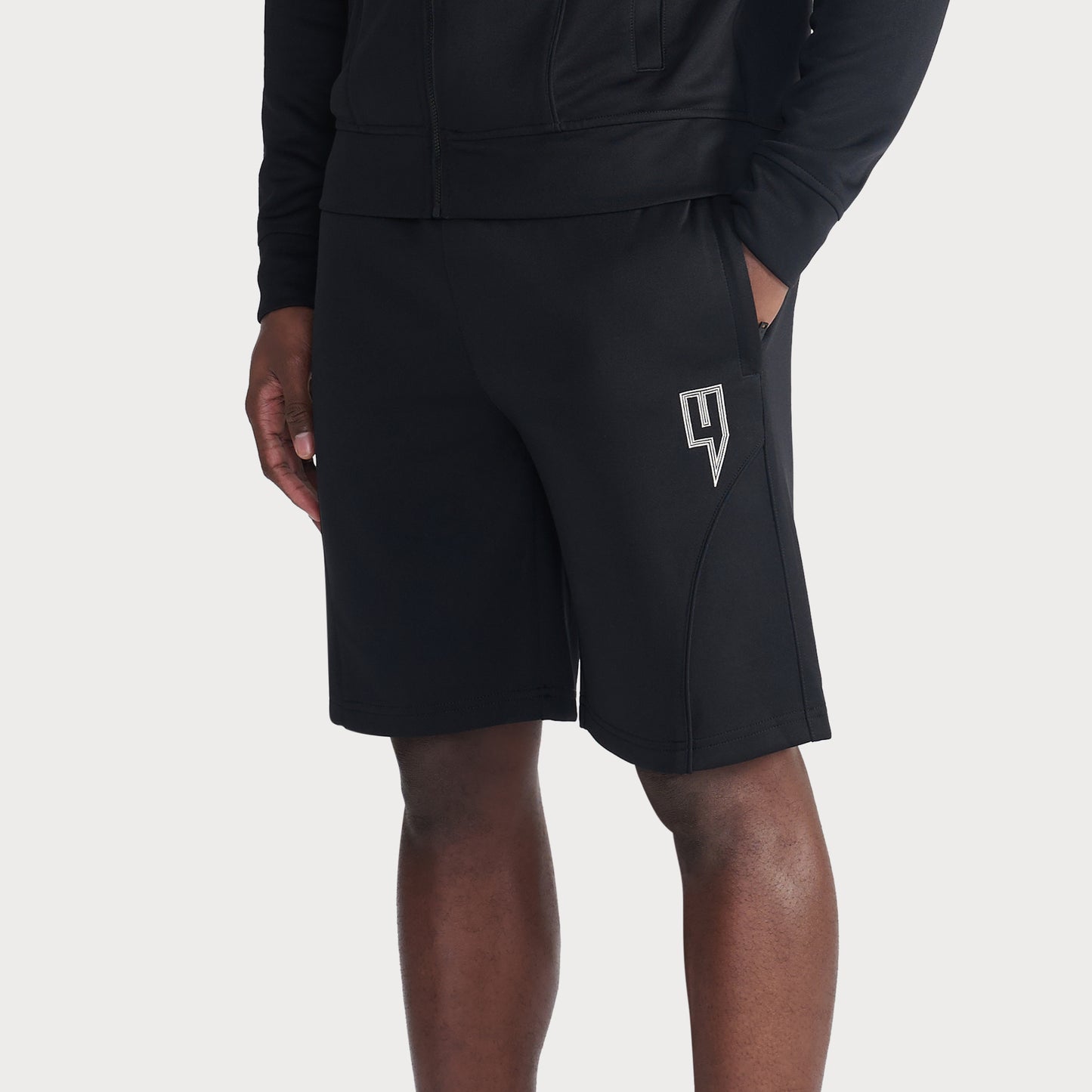 BLACK TRACK SHORTS