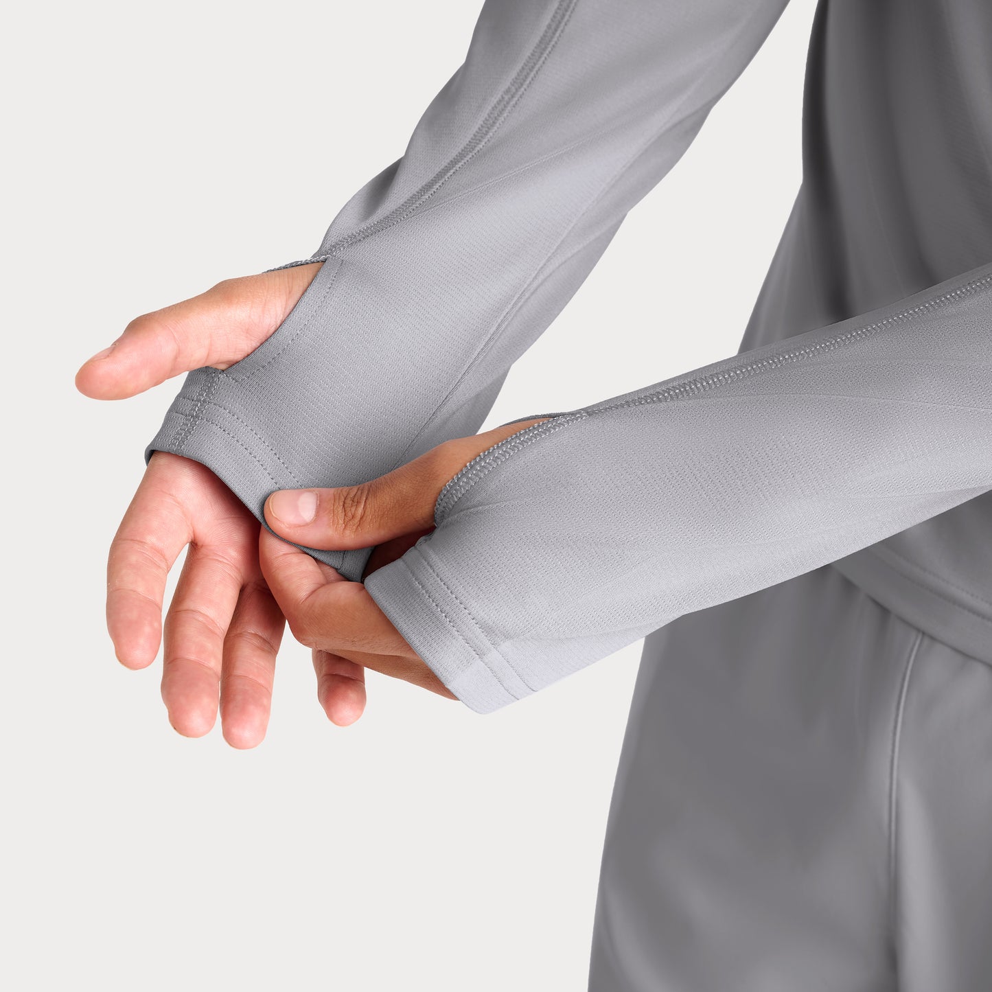 PERFORMANCE 1/2 ZIP TOP LIGHT GREY