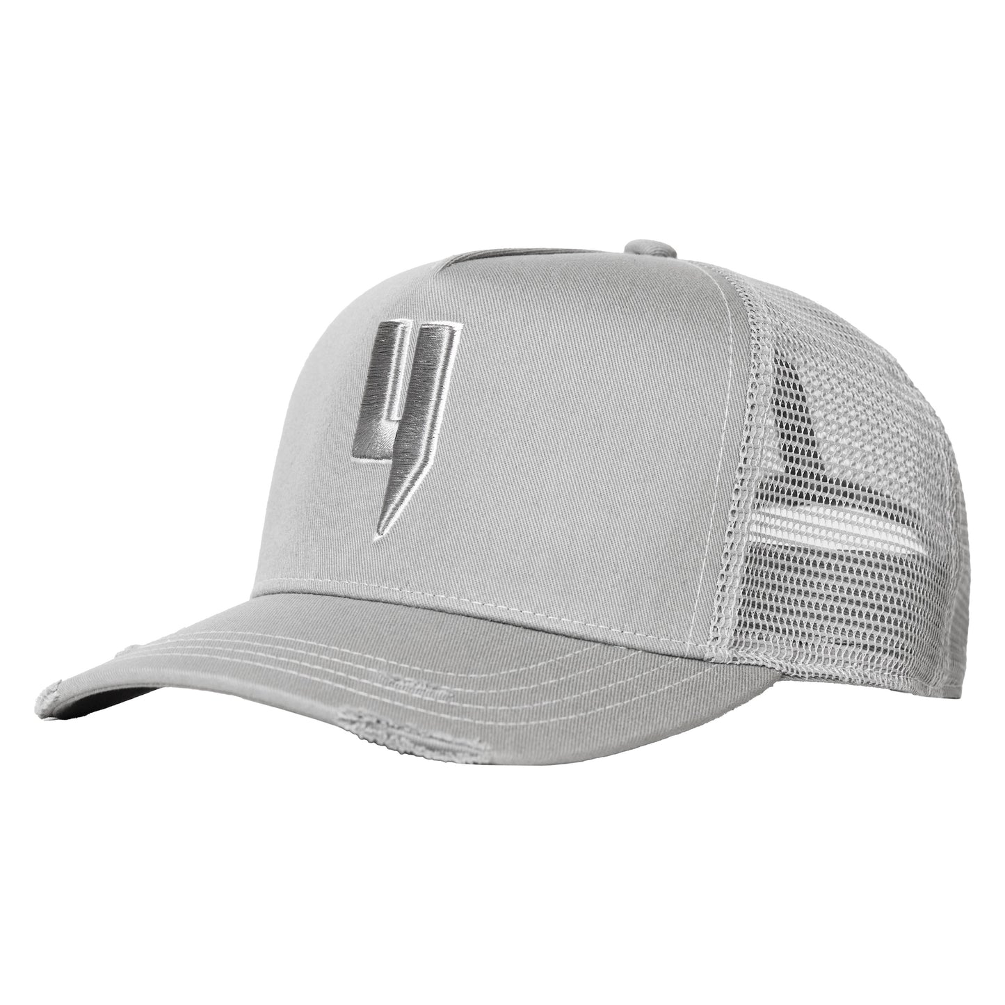 GREY CAP WHITE STITCH CONTRAST