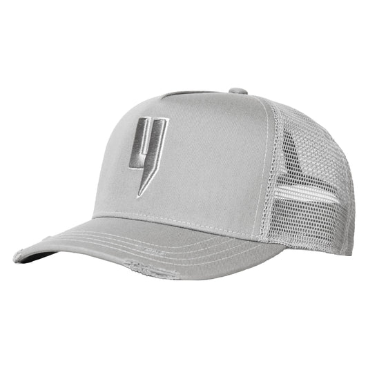 GREY CAP WHITE STITCH CONTRAST