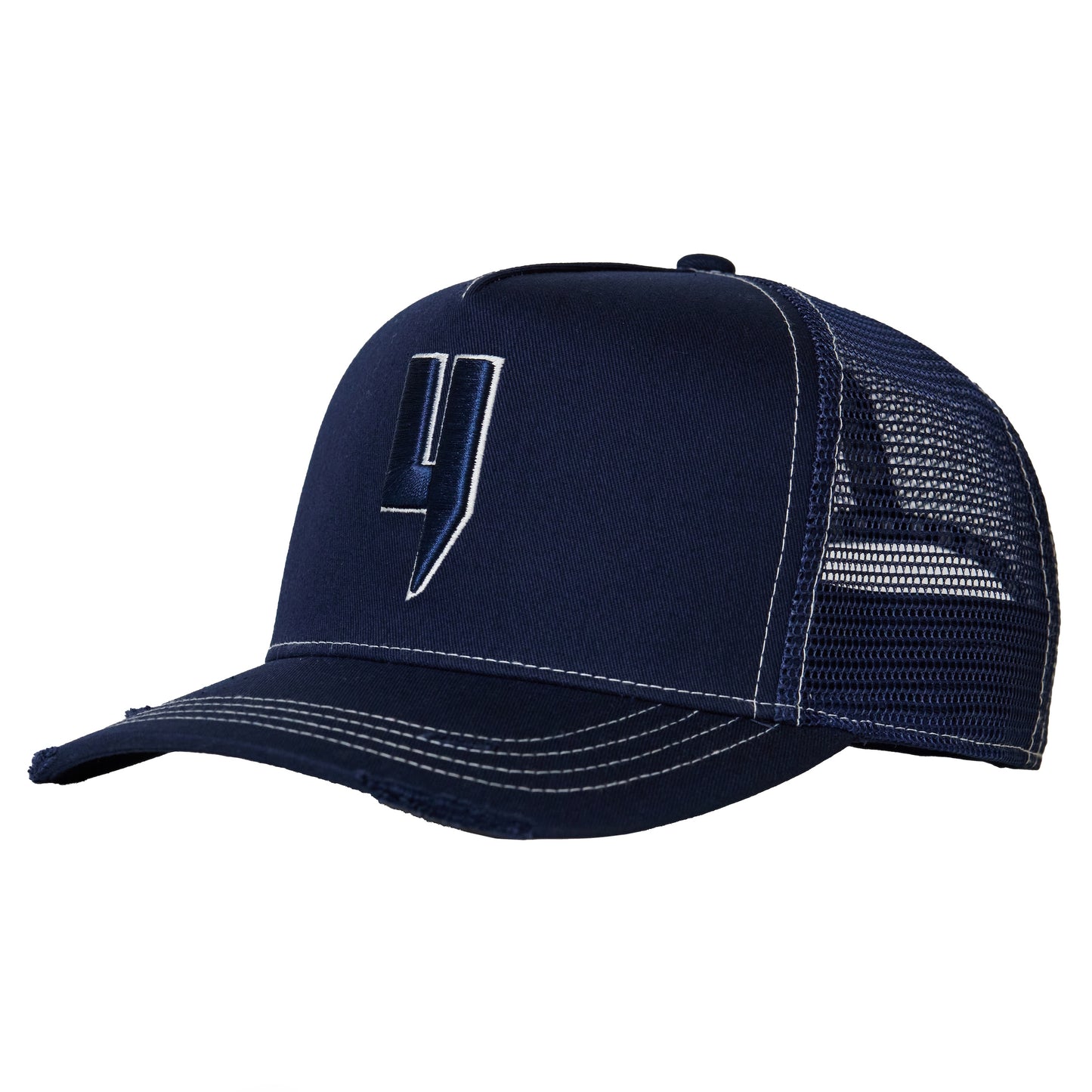 NAVY CAP WHITE STITCH CONTRAST