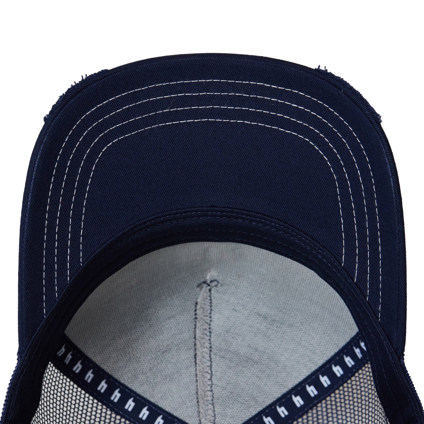 NAVY CAP WHITE STITCH CONTRAST