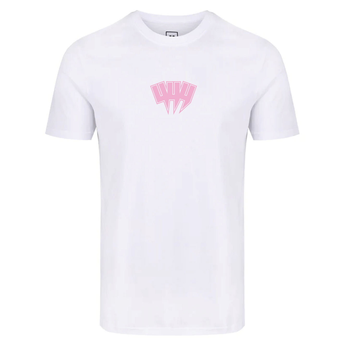 WHITE TEE PINK YYY OUTLINE