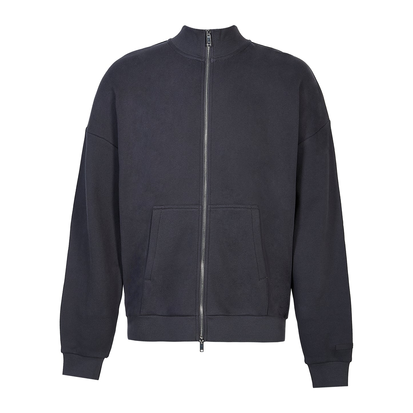 DARK GREY RELAXED FIT FUNNEL NECK