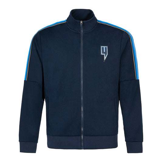 NAVY TRACK TOP BLUE SIDE STRIPE