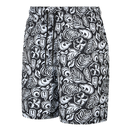 HAWAIIAN Y PRINT SWIM SHORTS