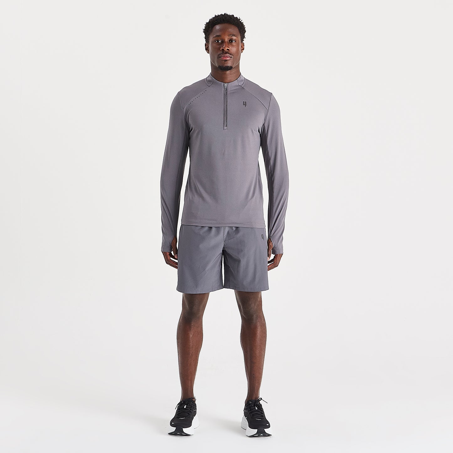 PERFORMANCE 1/2 ZIP TOP GREY