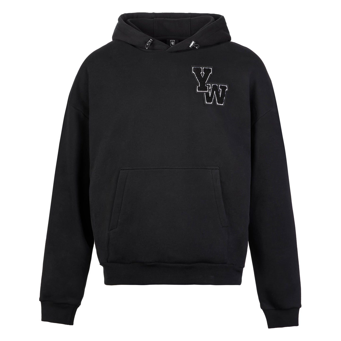 BLACK RELAXED FIT LUX HOODY