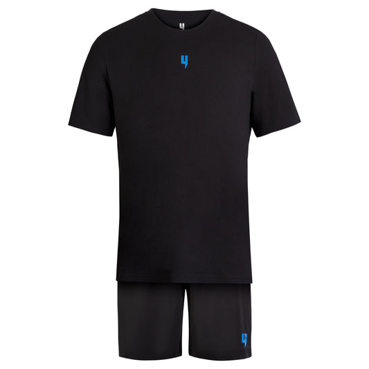 LOUNGEWEAR SET BLACK / BLUE