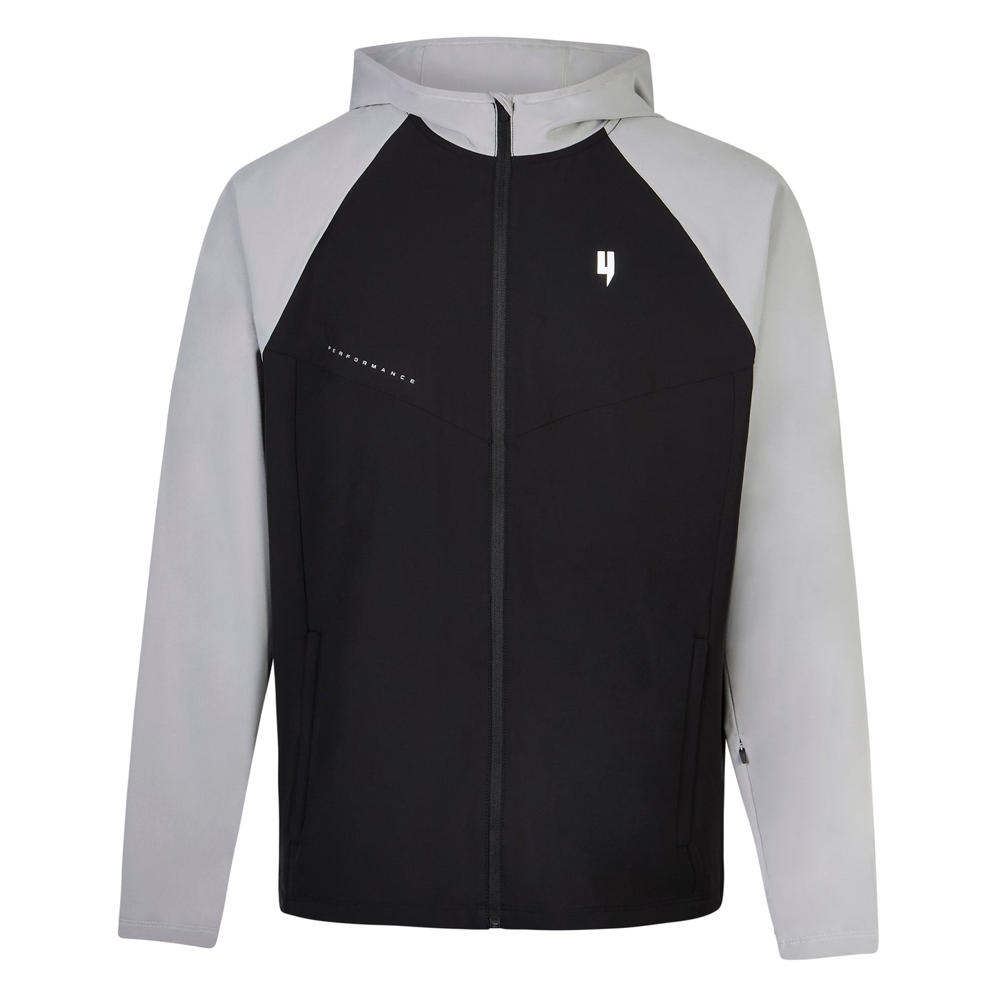 TRAINING JACKET BLACK LIGHT GREY