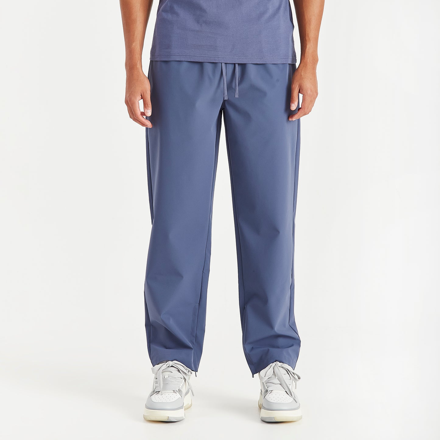 BLUE STRAIGHT LEG PANTS