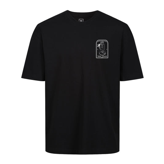 BLACK RELAXED FIT TEE IBIZA LOGO