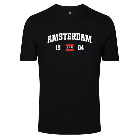 BLACK TEE AMSTERDAM LOGO