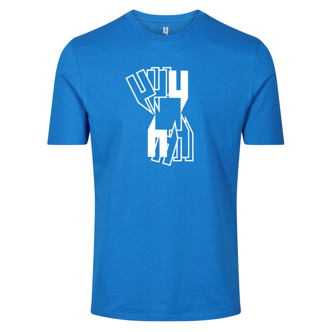 EIGHT SQUARED Y LOGO TEE COBALT BLUE WHITE