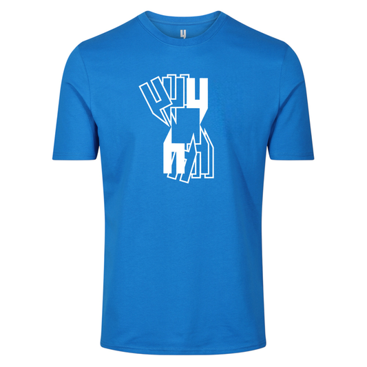 EIGHT SQUARED Y LOGO TEE COBALT BLUE WHITE