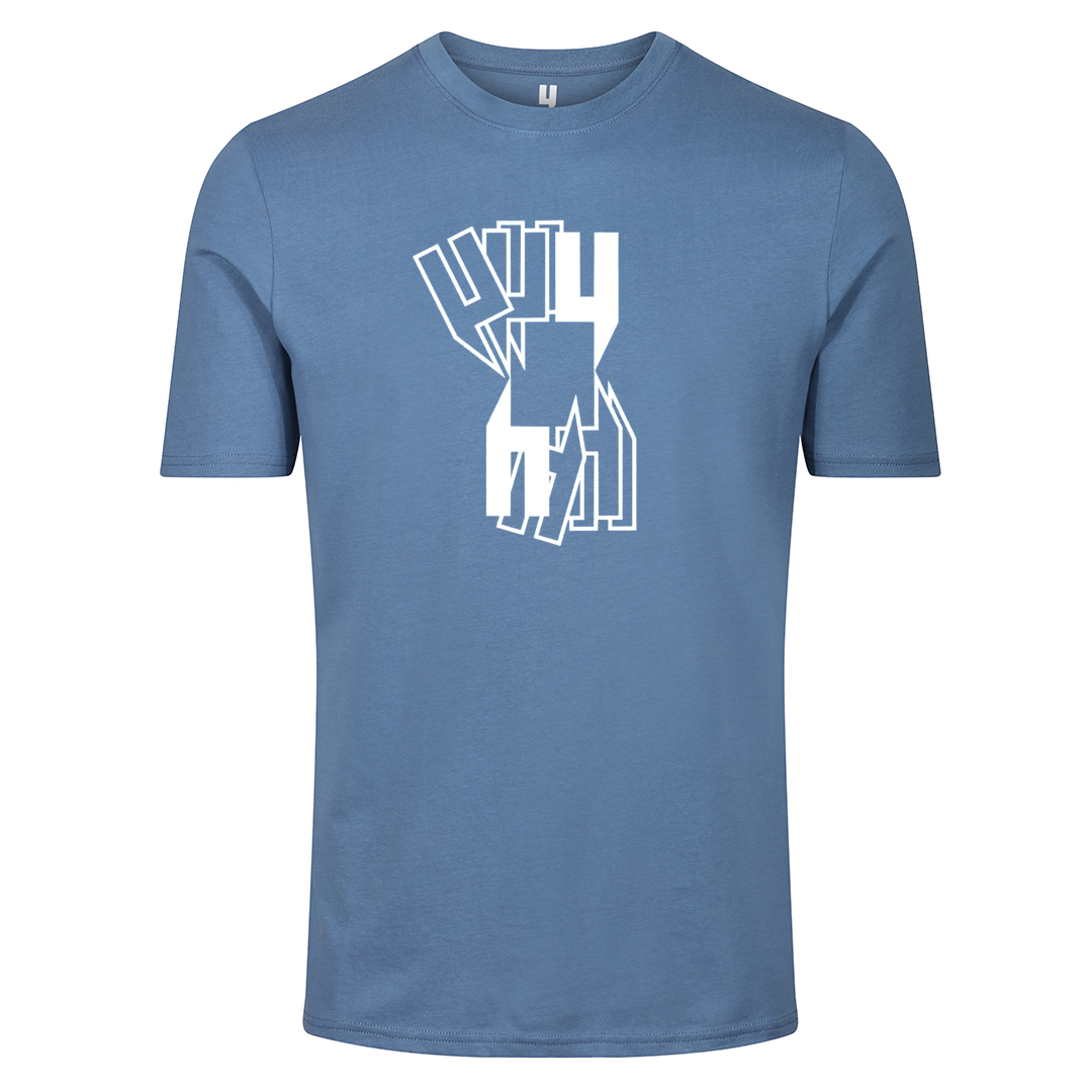 EIGHT SQUARED Y LOGO TEE CORNET BLUE WHITE