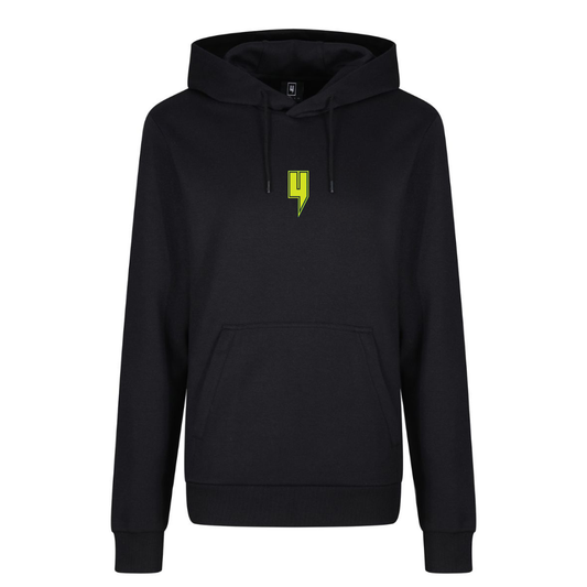 BLACK HOODY NEON OUTLINE Y LOGO