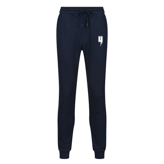 NAVY JOGGERS WHITE OUTLINE Y LOGO