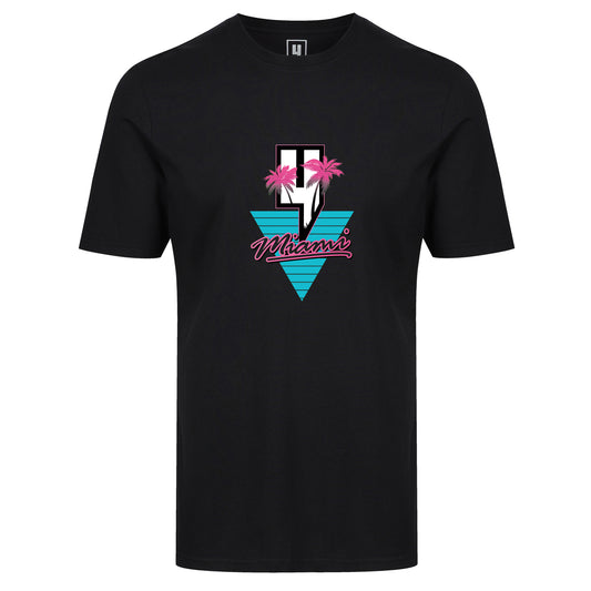 BLACK TEE MIAMI LOGO