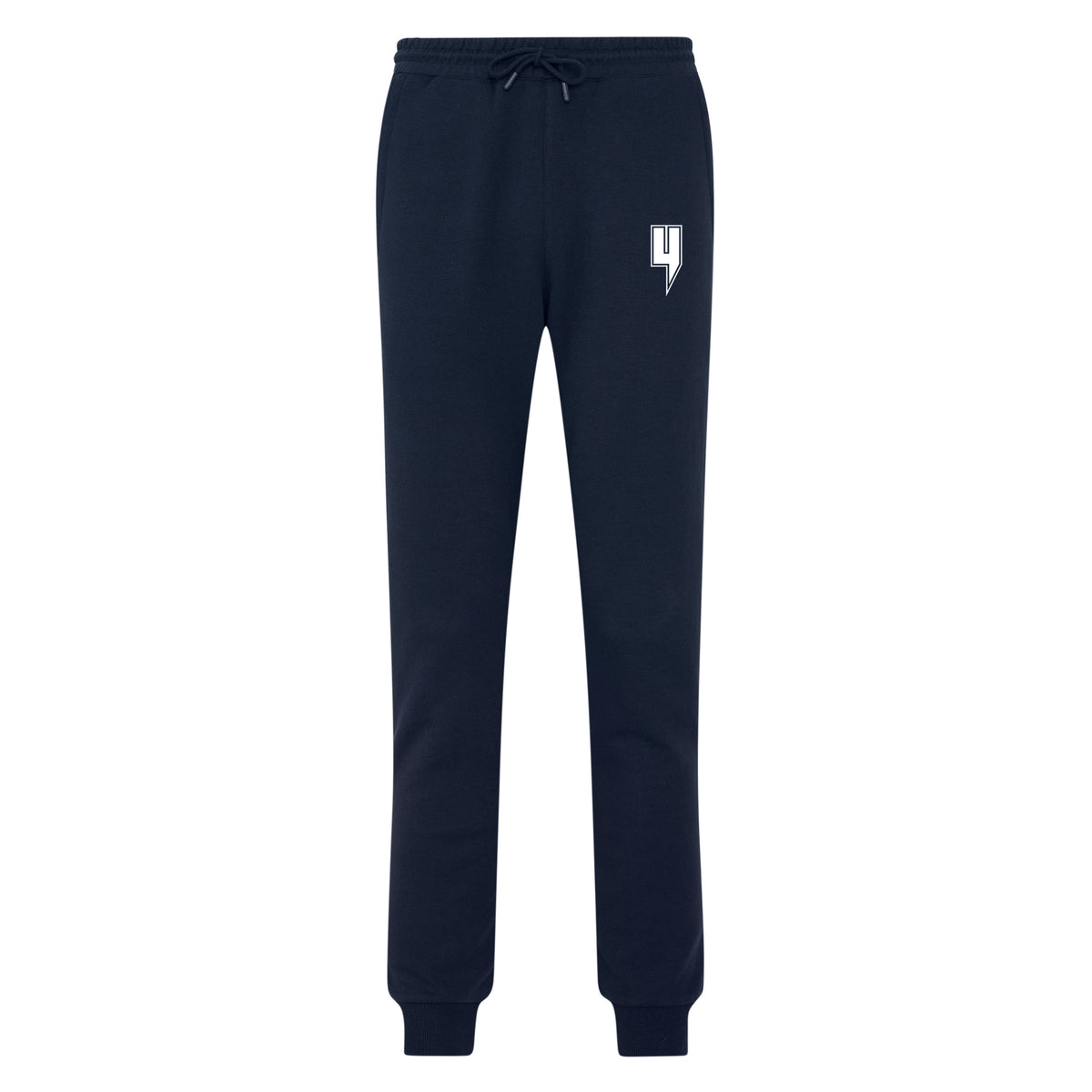 NAVY JOGGERS WHITE OUTLINE Y LOGO