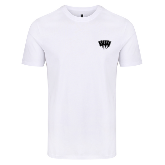 WHITE TEE SMALL BLACK YYY OUTLINE