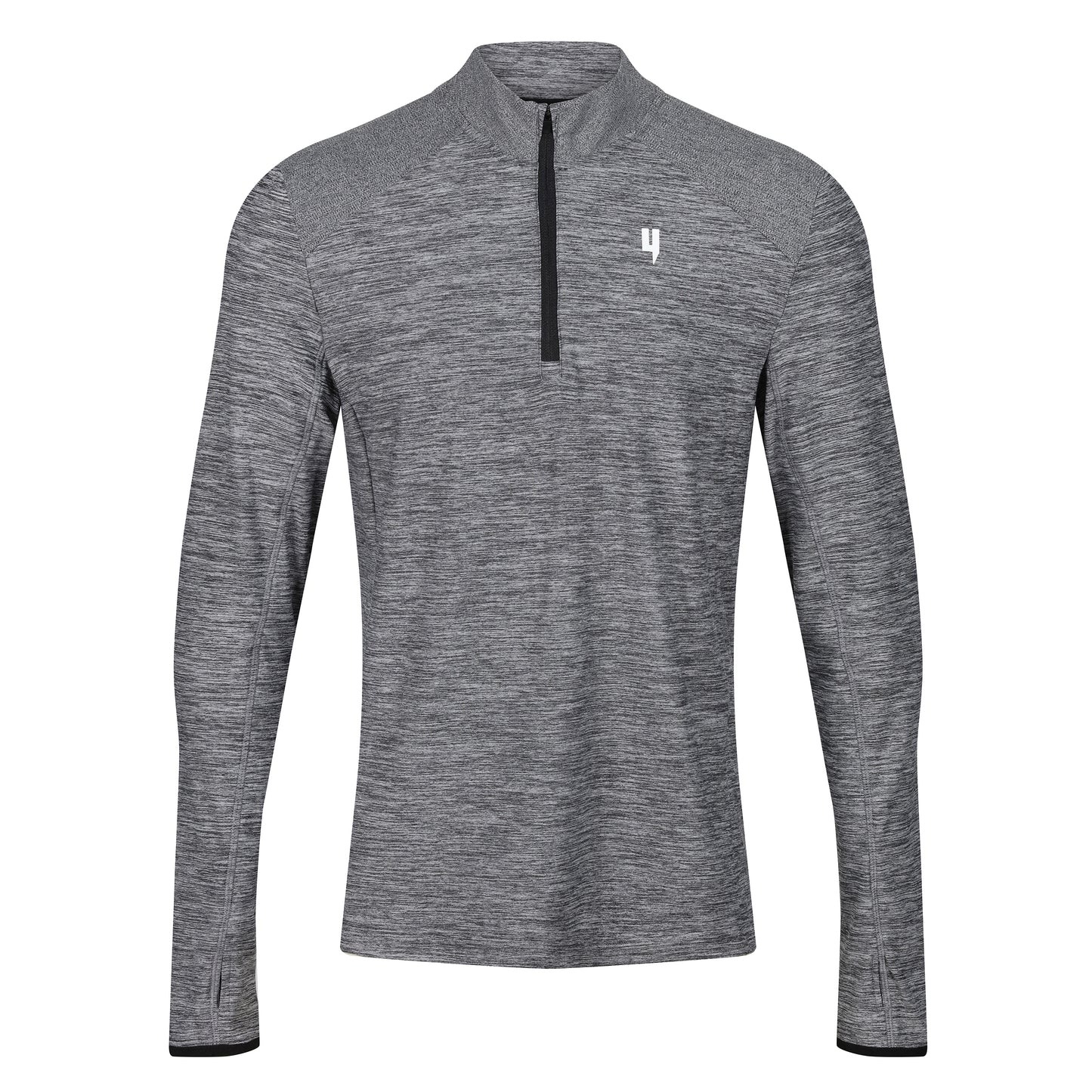 PERFORMANCE 1/2 ZIP TOP GREY MARL