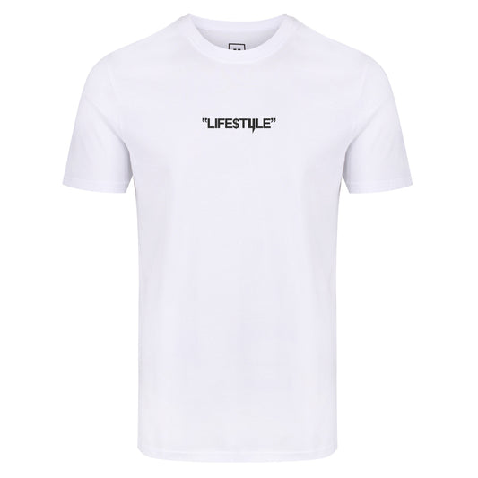 "LIFE$TYLE" TEE BLANC/NOIR