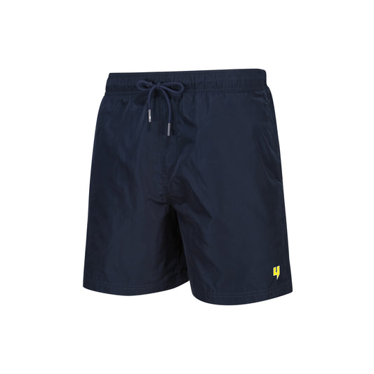 Y LOGO SWIM SHORTS NAVY YELLOW