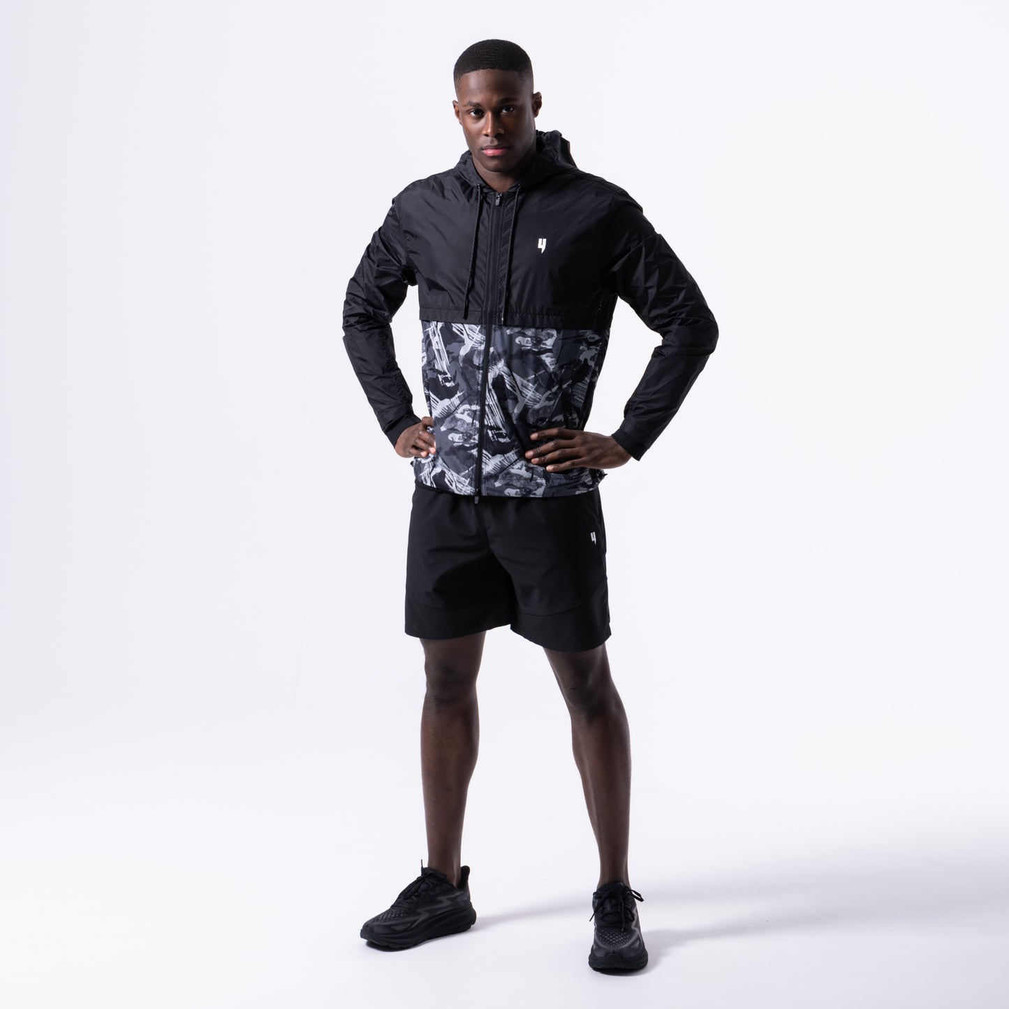 PERFORMANCE RUNNING JACKET BLACK CAMO